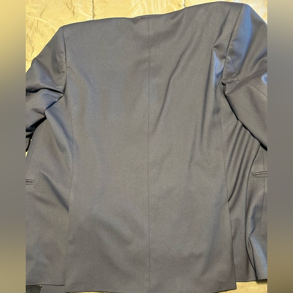 Apt 9 Slim fit navy blue suit and pants 46R and 38 30 - Picture 2 of 6